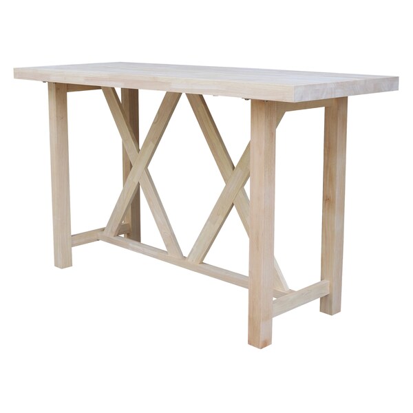 International Concepts Bar Height Table With 2 Spalt Back Swivel Bar Stools - 30 in. Seat Height K-7228-42-S103SW-2 - main